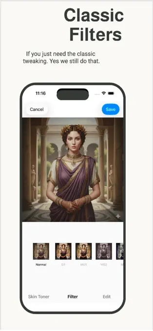 Beautify Me app - AI filters and one-tap beautification